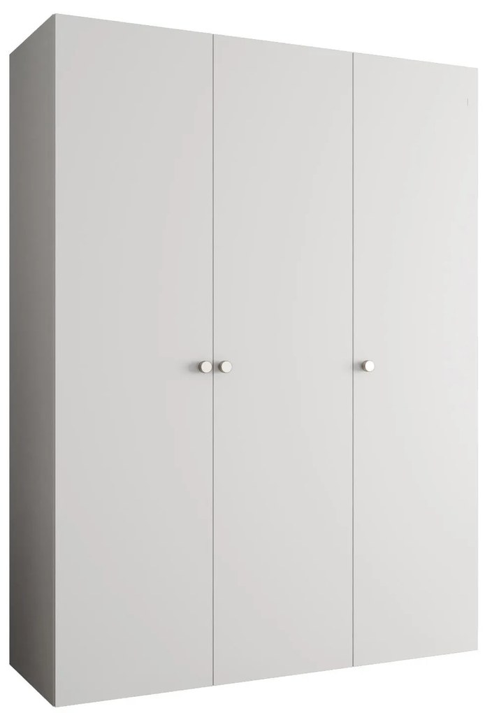 Šatníková skriňa 150 cm Parna 1 (biela + strieborná). Akcia -50%. Vlastná spoľahlivá doprava až k Vám domov. 1125869