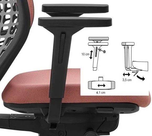 RIM -  RIM Ergonomická kancelárska stolička SPACE SP 1502 čalúnenie JET BIOACTIVE TONAL