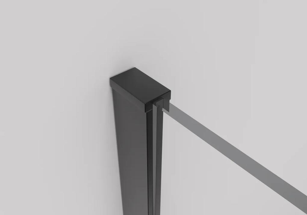 Cerano Onyx, sprchová zástena Walk-in 70x200 cm, 8mm číre sklo, čierny profil, CER-CER-DY101B-70-200