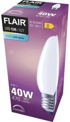 LED žiarovka FLAIR C35 E27 / 4 W ( 40 W ) 470 lm 6500 K matná stmievateľná
