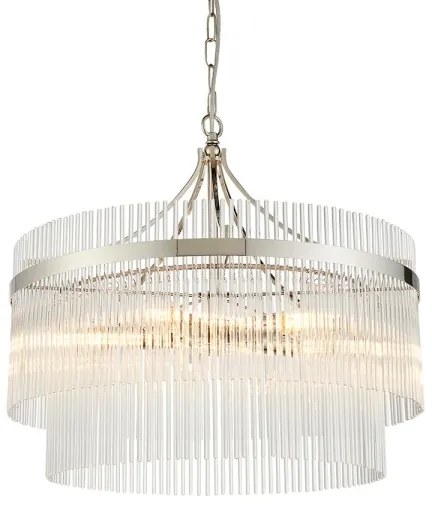 Endon 104112 - Luster na reťazi MARIETTA 5xE14/7W/230V lesklý chróm/číre sklo