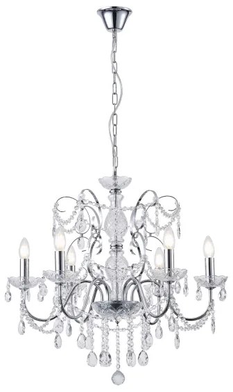 Luster na reťazi 6xE14/15W/230V