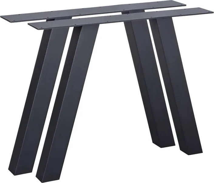 Čierne kovové nožičky v súprave 2 ks Tablo - WOOOD