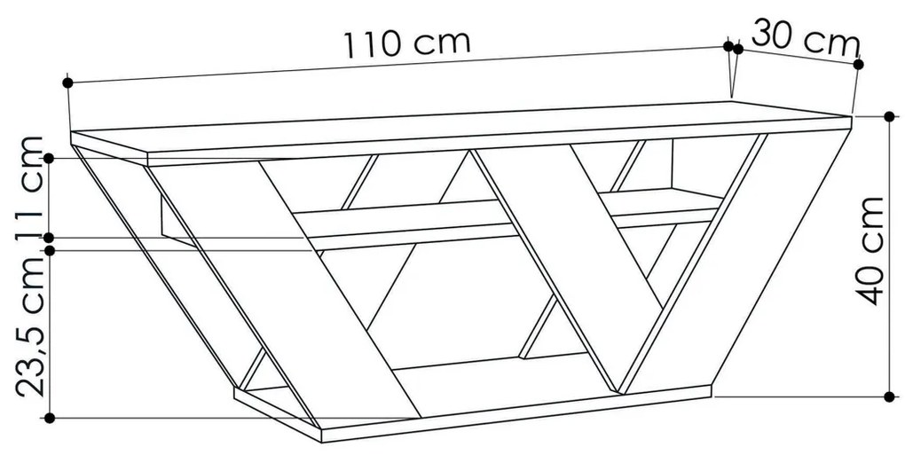 TV stolík Pipralla White