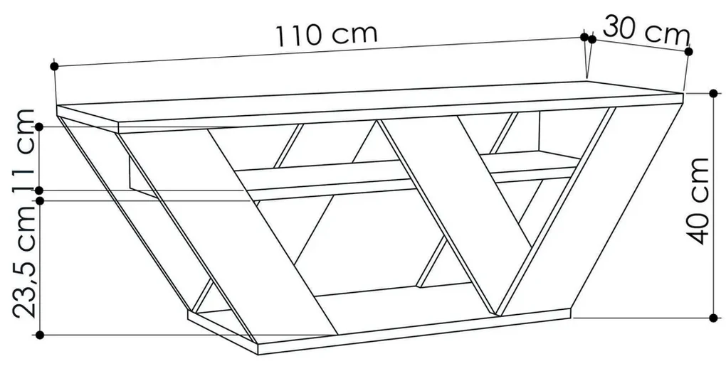 TV stolík Pipralla White
