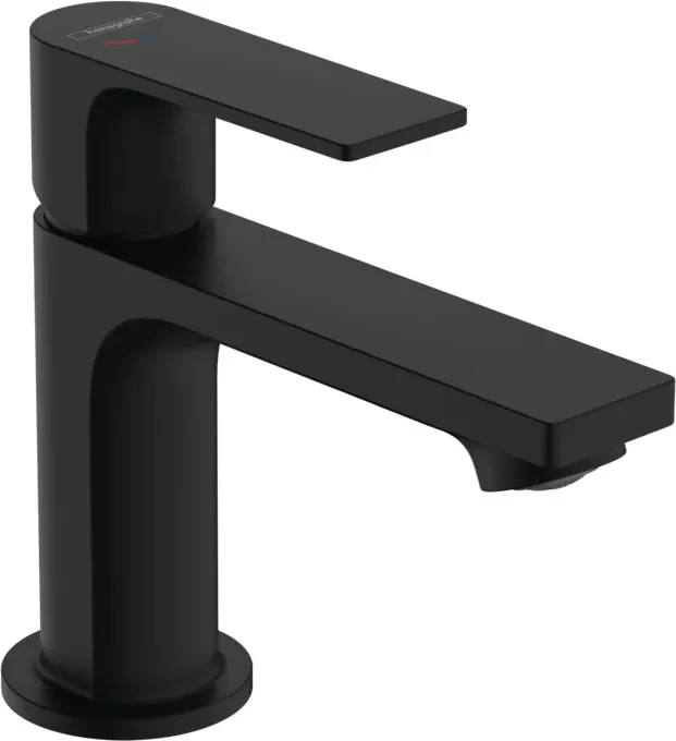 Hansgrohe Rebris E, umývadlová batéria 80 s kovovou odtokovou súpravou s tiahlom, CoolStart, čierna matná, HAN-72585670
