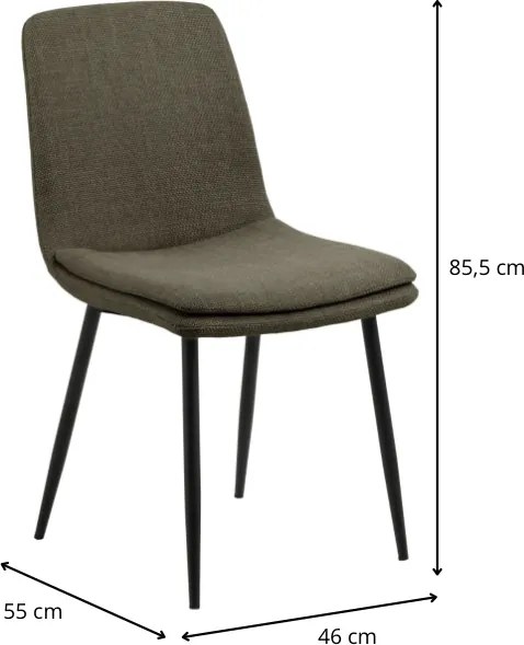 Jedálenská stolička Becca tmavozelená