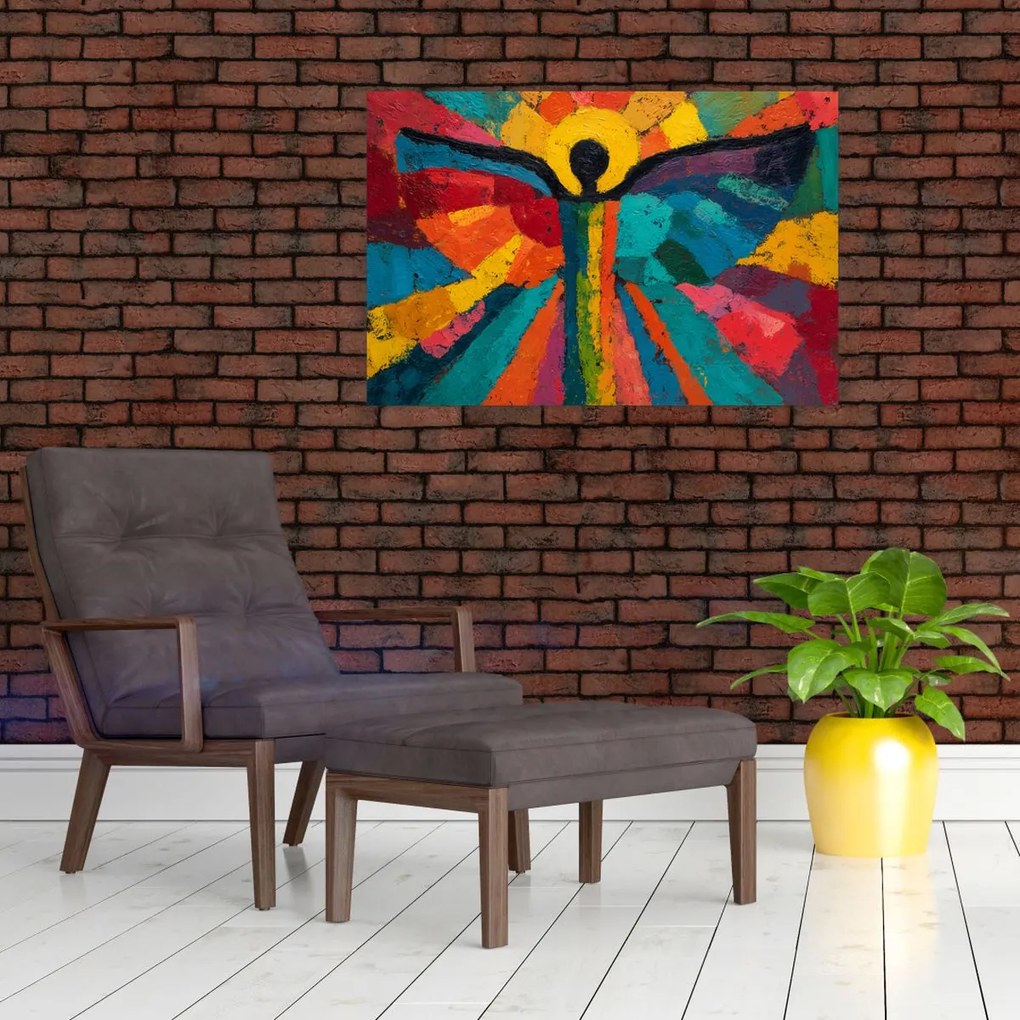 Obraz - Maľovaný anjel (90x60 cm)