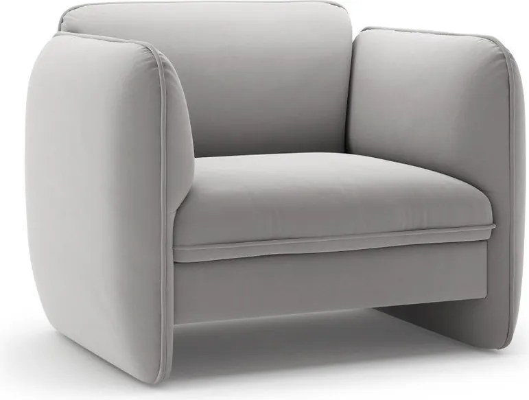 Svetlosivé zamatové kreslo Georgia – Micadoni