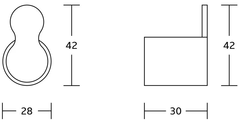 Mexen Base, držiak na uterák, 1-háčik, chrómová, 7018235-00