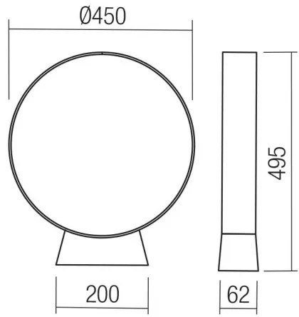 Redo 91066 - LED vonkajšie svietidlo ONIRO LED/15W/230V 49,5 cm CRI 90 IP65 antracit