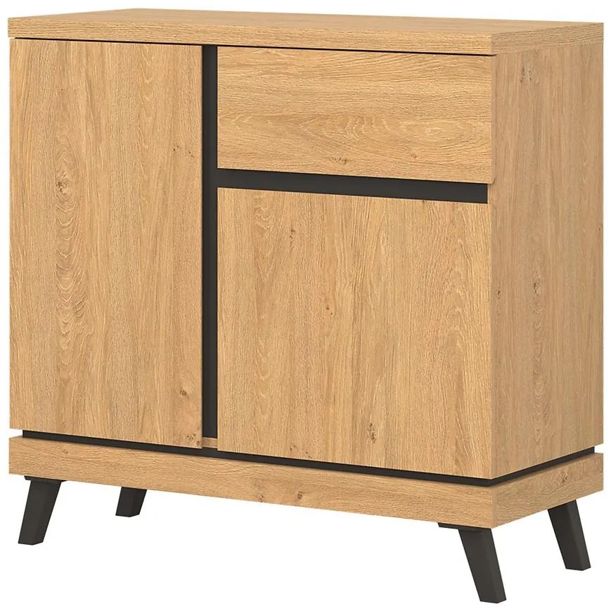 Komoda Ate At02 Dub/Čierna