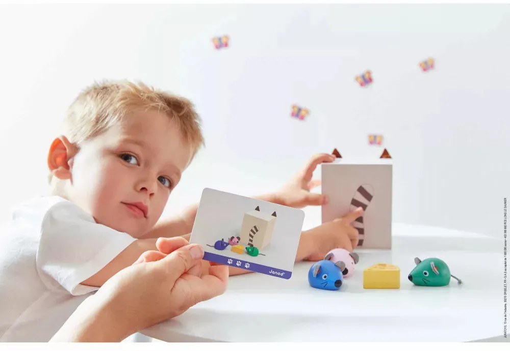 Mačka a myš - didaktická hra, orientácia v priestore