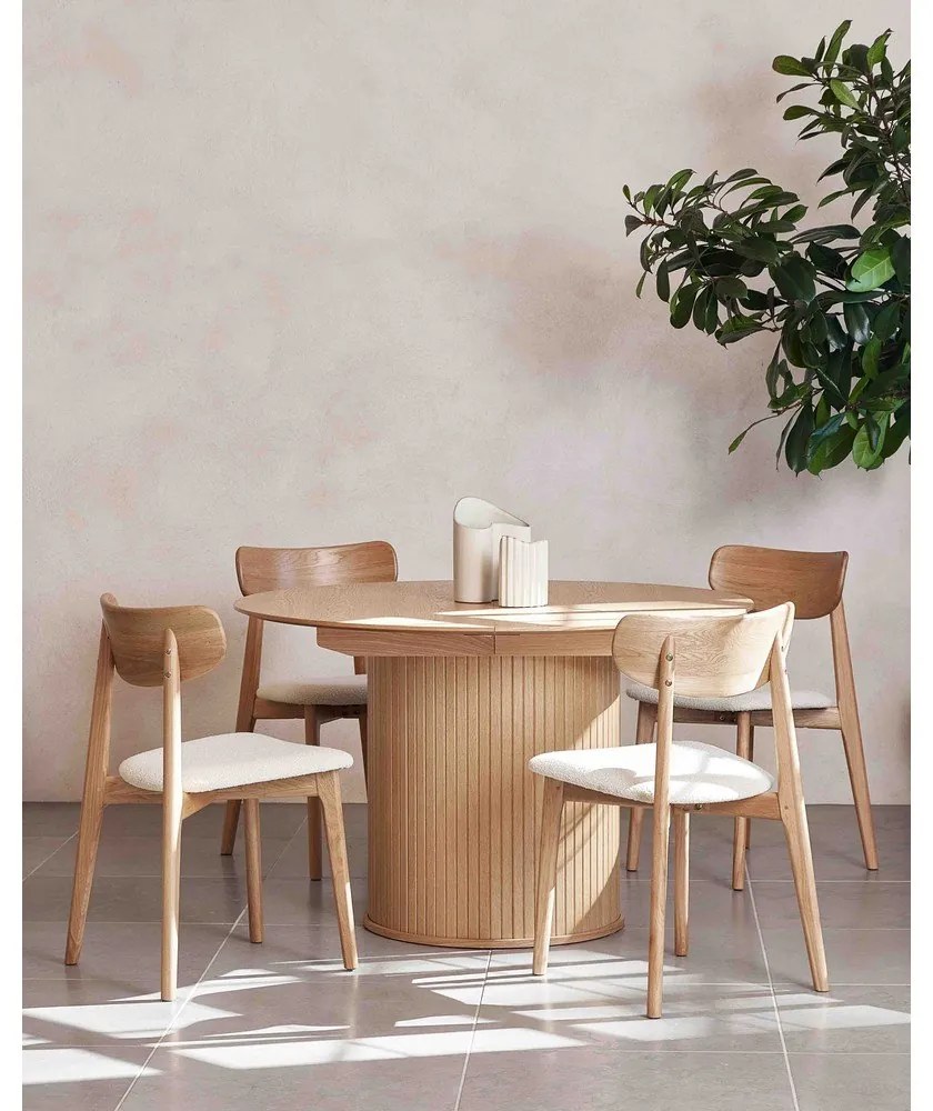 Krémovobiela/v prírodnej farbe jedálenská stolička Elim – Unique Furniture