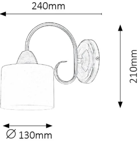 Rabalux 7274 - Nástenné svietidlo EDITH 1xE27/60W/230V bronzová