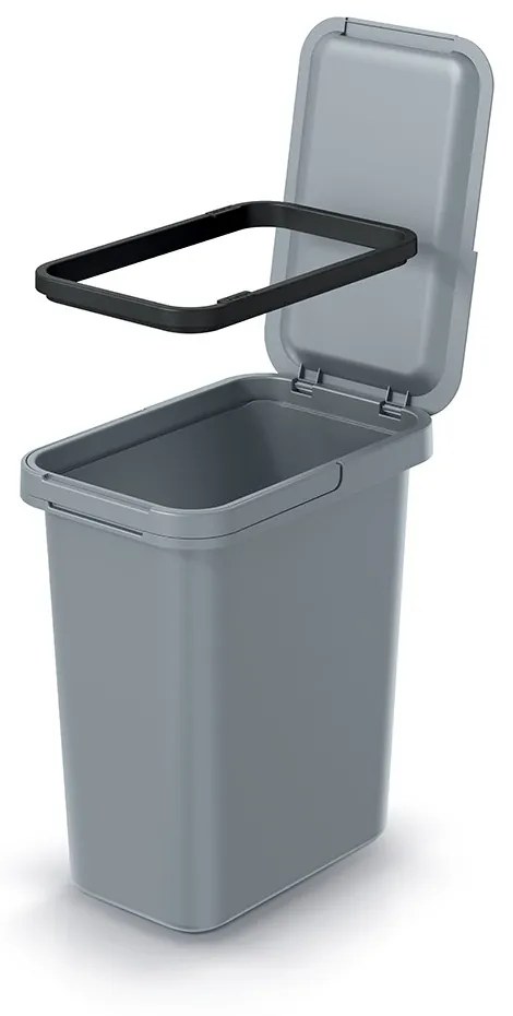 Závesný odpadkový kôš, 12 l, sivá