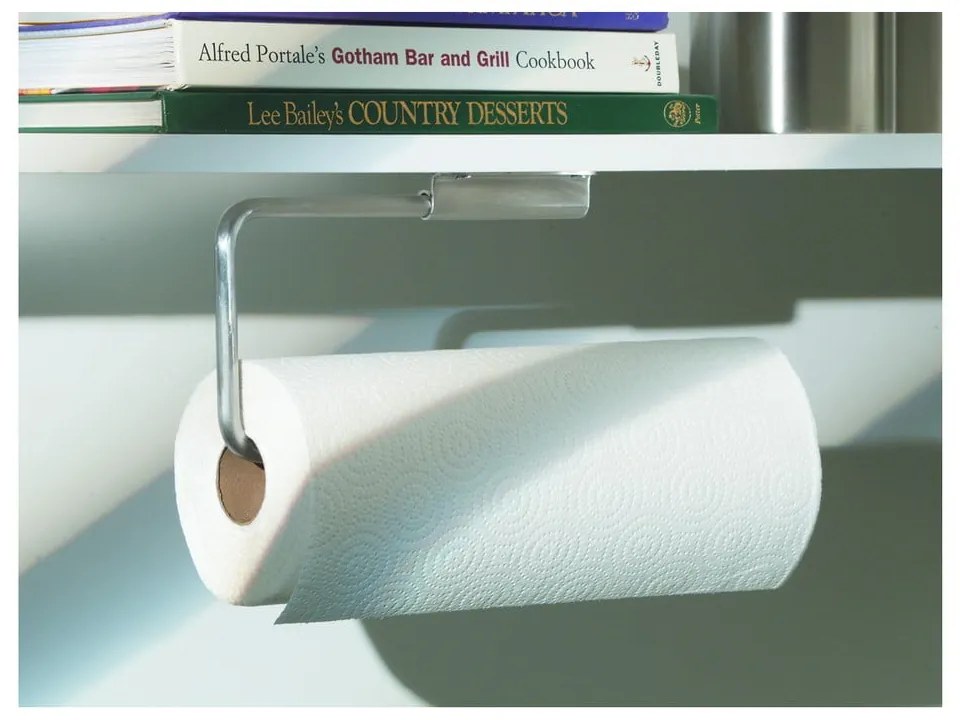 Kovový držiak na papierové utierky iDesign Swivel, dĺžka 30,5 cm