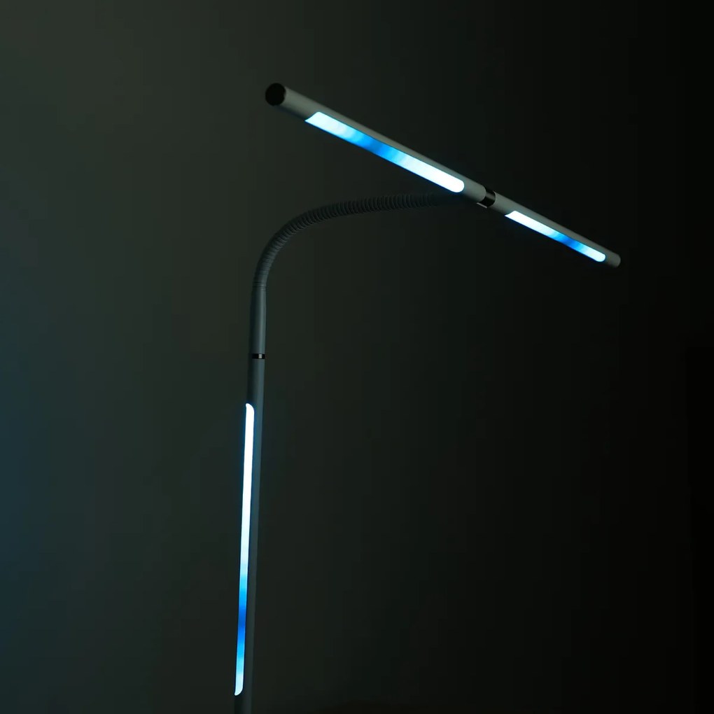 Stolná LED lampa NOX s RGBW efektmi, základňa, diaľkový ovládač
