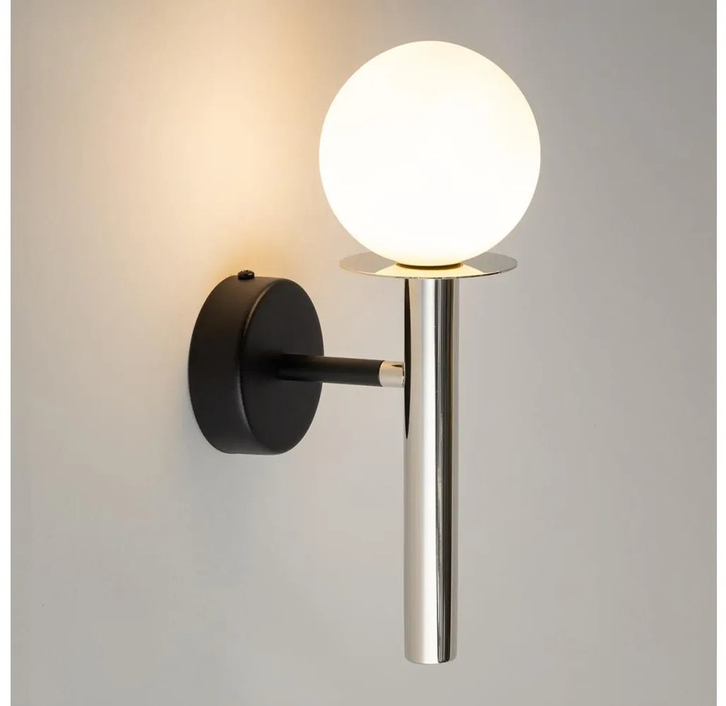 Nástenná lampa DAISY 1xG9/12W/230V lesklý chróm/čierna/biela