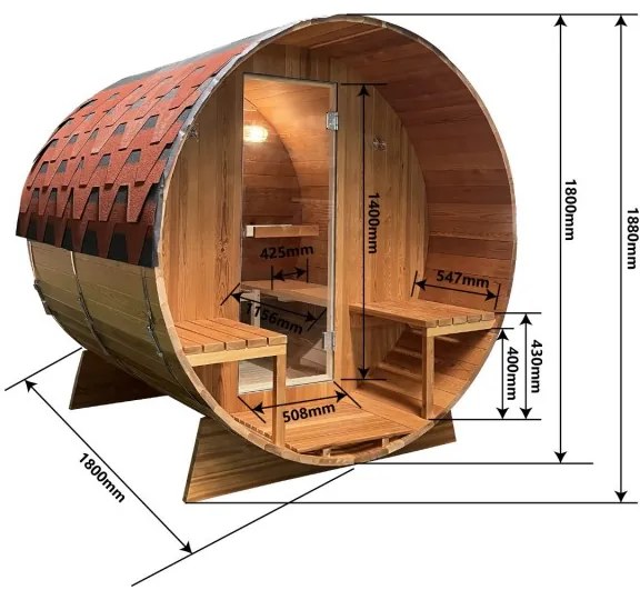 Sanotechnik - Vonkajšia Fínska sauna pre 4 osoby Bergen