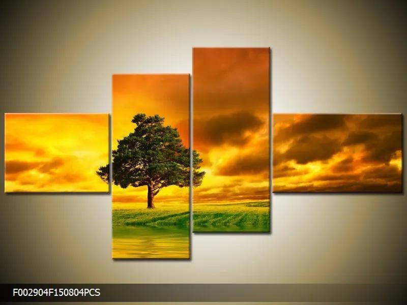 Obraz na plátne Samotný strom, 4 dielne 150x80cm 94,68 €
