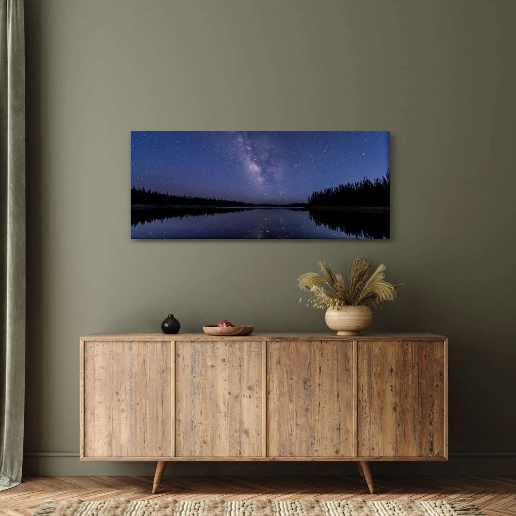 Obraz nočnej oblohy (120x50 cm)