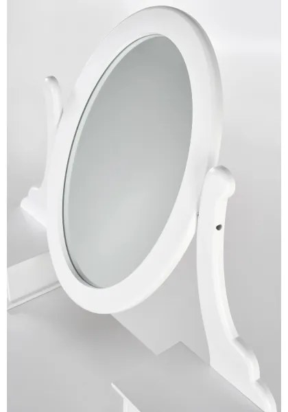 Toaletný stolík SARA 80x130 cm + taburet 45x37 cm biela