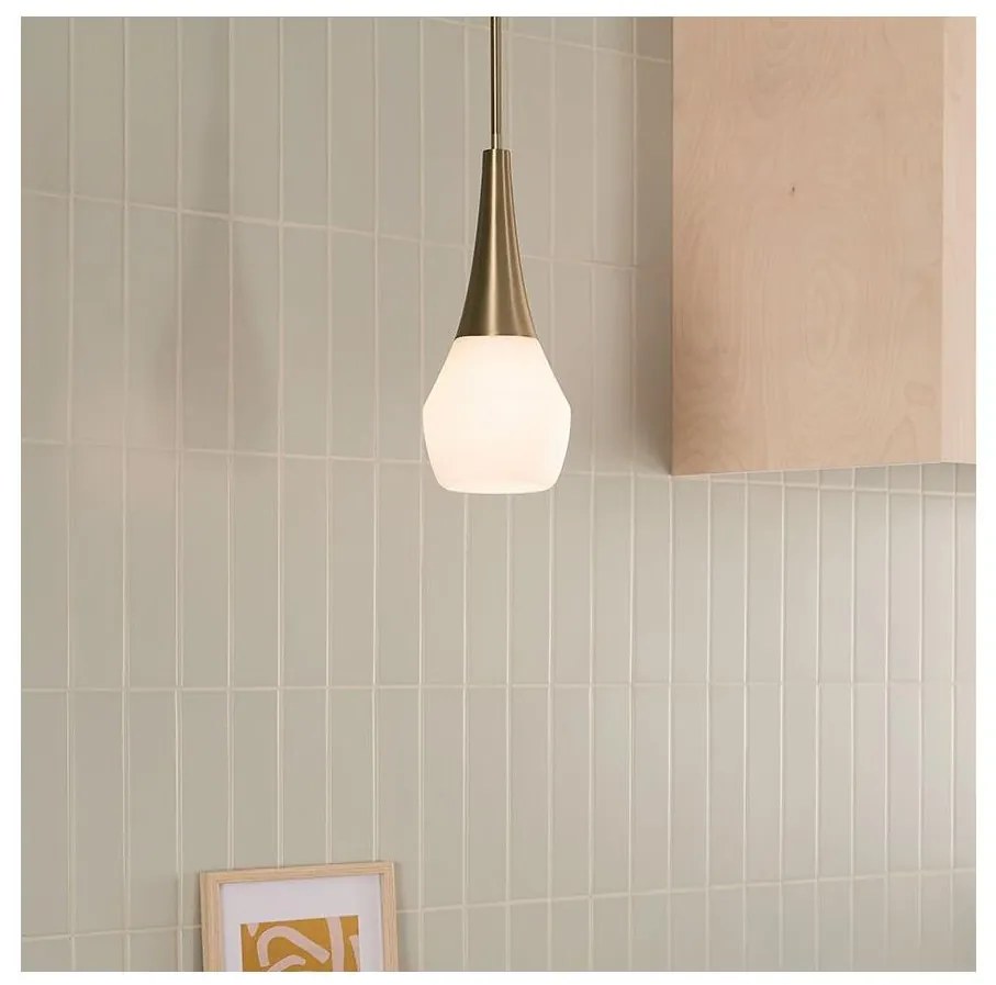 Kichler KL-DEELA-P-CPZ - Luster na tyči DEELA 1xE27/60W/230V pr. 17,8 cm mosadz