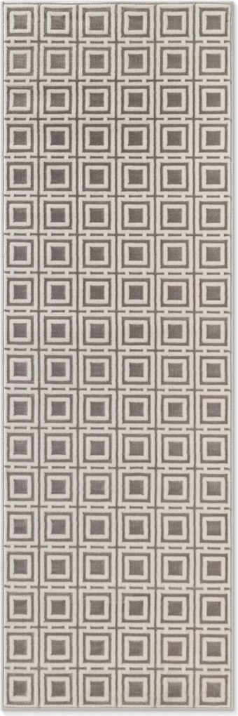 ELLE Decoration, Koberec behúň Perles 106190 Cream Grey z kolekcie Elle, 80x240, šedá, obývacia izba