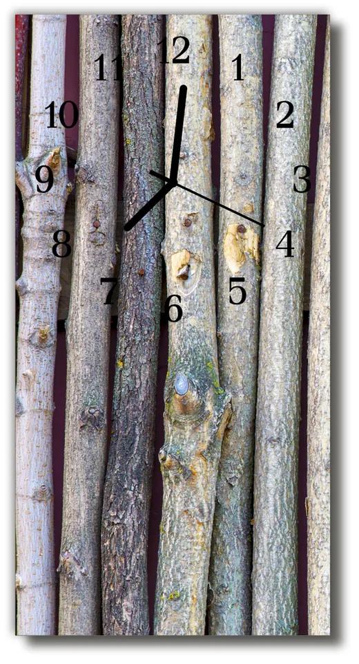 Nástenné hodiny vertikálne Príroda drevo je šedo 30x60 cm