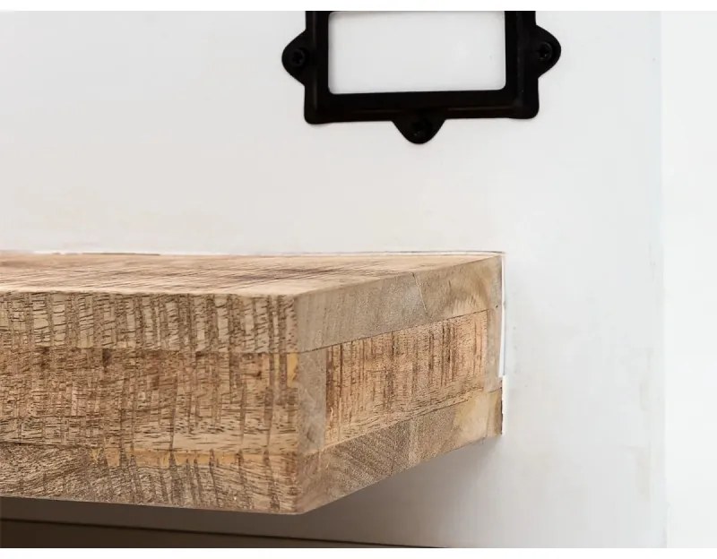 furniture-nabytek.cz - Masívna nástenná skriňa Pune z mangového dreva, lakovaná, prírodná farba