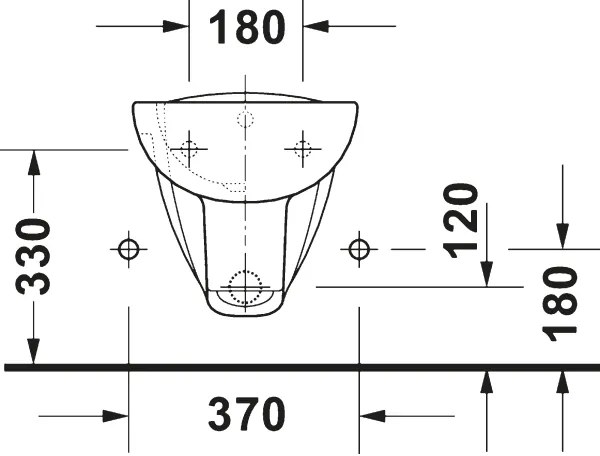 Duravit 22571500002 - Závesný bidet D-CODE keramika/lesklá biela