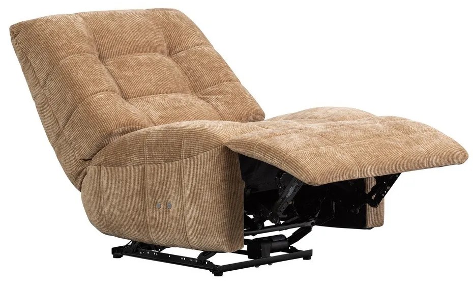 Svetlohnedé polohovacie menčestrové relaxačné kreslo Hein – WOOOD