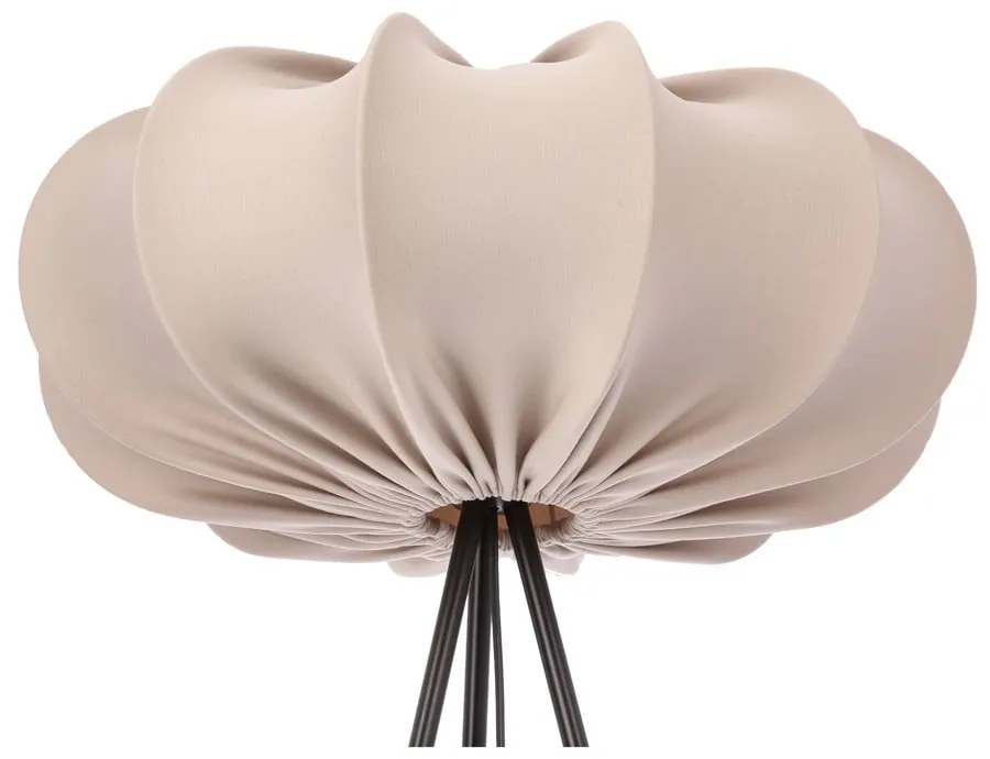 Béžová stojacia lampa s textilným tienidlom (výška 147 cm) Cafee – Candellux Lighting