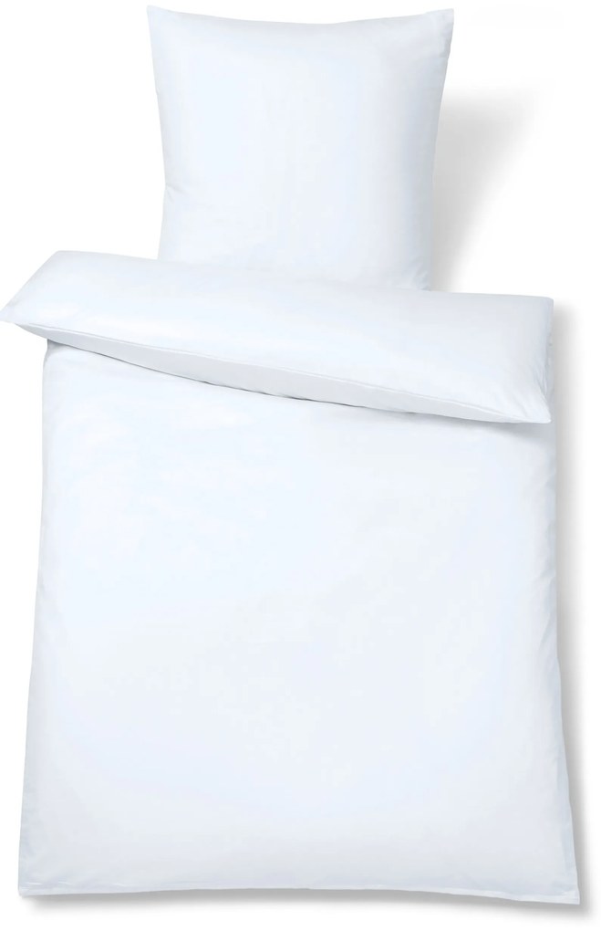 Posteľná bielizeň z bavlny a saténu, biela, štandardná veľkosť