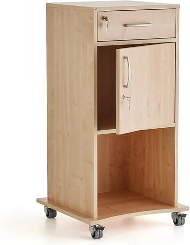 Rečnícky pult, 1 zásuvka, malá skrinka, breza