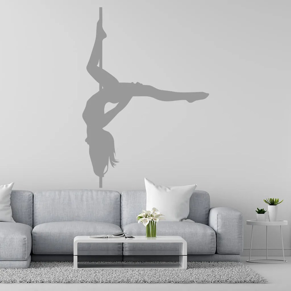 Veselá Stena Samolepka na stenu na stenu Pole dance Farba: černá