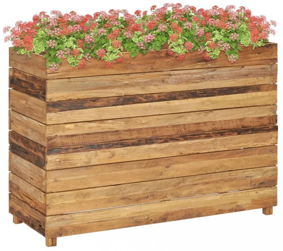 Záhradný kvetináč teakové drevo Dekorhome 150x40x72 cm