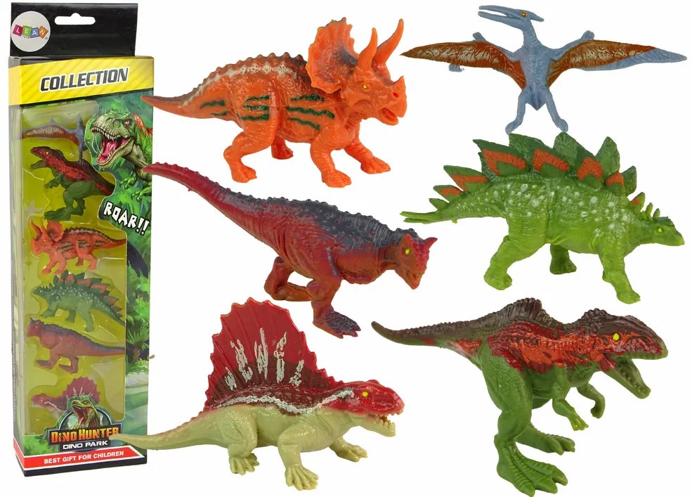Lean Toys Sada figúrok Dinosaurov – 6ks. farebné