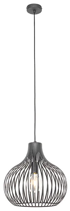 Moderné závesné svietidlo čierne 38 cm - Saffira