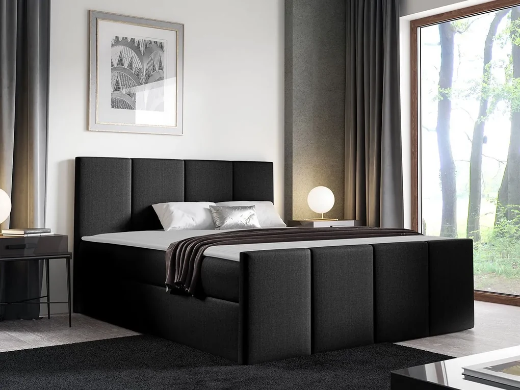 Kontinentálna posteľ Bautista, Rozmer postele: 160x200, Dostupné poťahy: ekokoža Soft 034