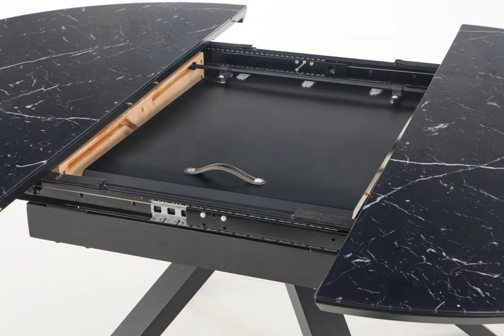Jedálenský rozkladací stôl Vertigo 130/180 cm čierny