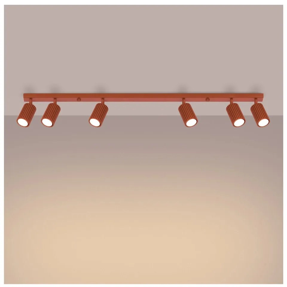 Bodové svietidlo v tehlovej farbe 6,5x117 cm Gleam – Sollux