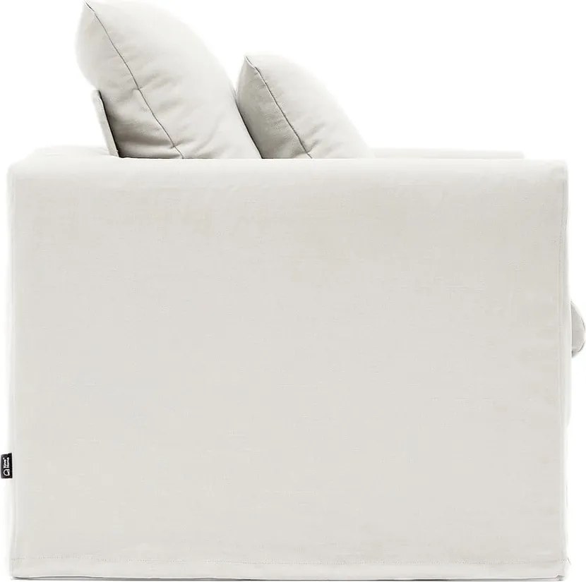 Biele ľanové kreslo Nora – Kave Home