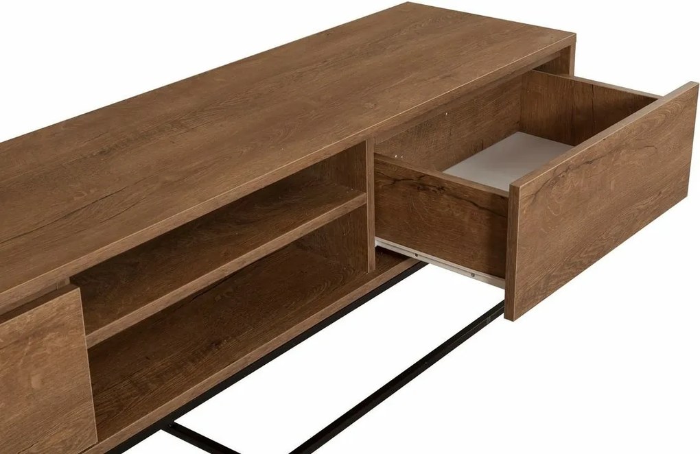 Rodez TV stolík Walnut and Black II, L