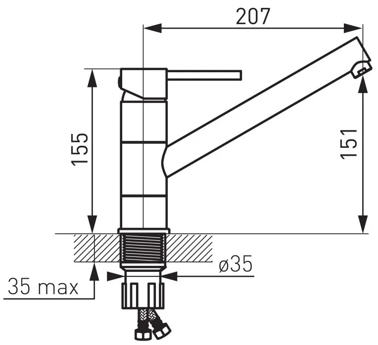 F-Design Flusso, stojanková drezová batéria, chróm lesklý, FD1-FLS-4-11