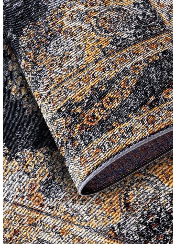 Vonkajší koberec v antracitovej a zlatej farbe 200x285 cm Martha – Villeroy&amp;Boch