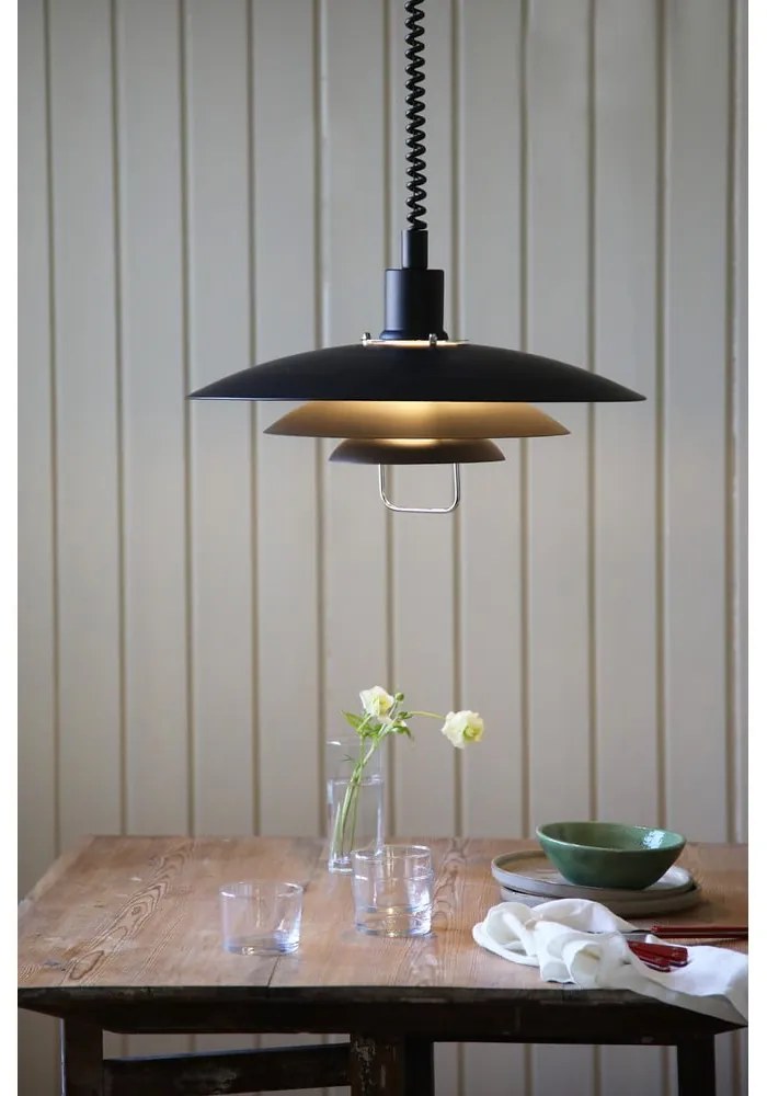 Čierne závesné svietidlo Markslöjd Kikrenes, ø 48 cm