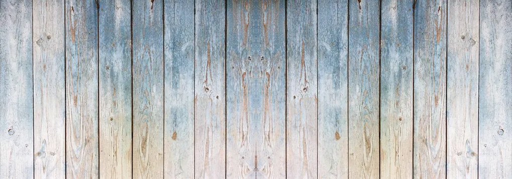 Fototapeta - Drevené dosky - modrý nádych (254x184 cm)