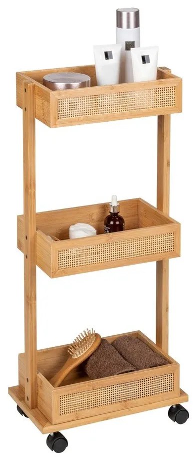 Bambusový kúpeľňový regál Wenko Allegre